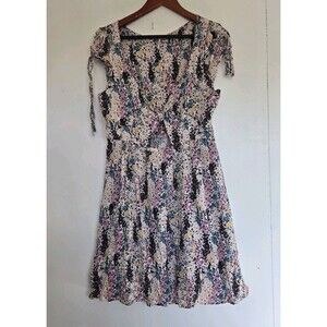 Free People Dress Womens L Boho Floral Hippie Festival Indie Flowers Coachella